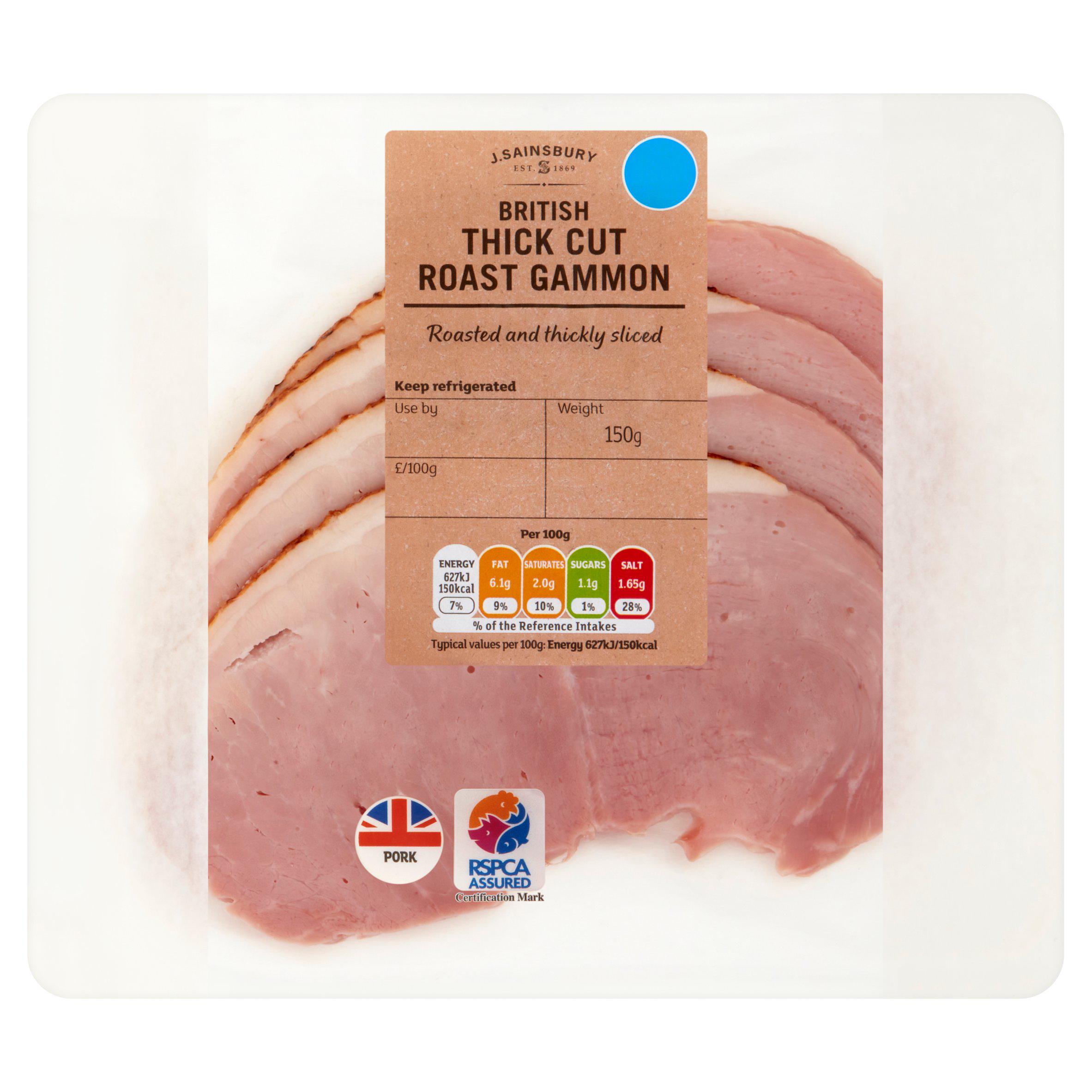 Deli Express Thick Cut British Roast Gammon Slices x4 150g