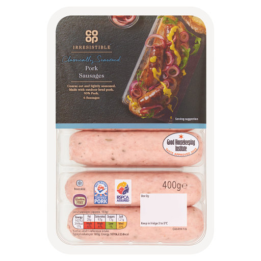 Co-op Irresistible 6 Pork Sausages