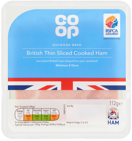 Co-op British Thin Sliced Cooked Ham