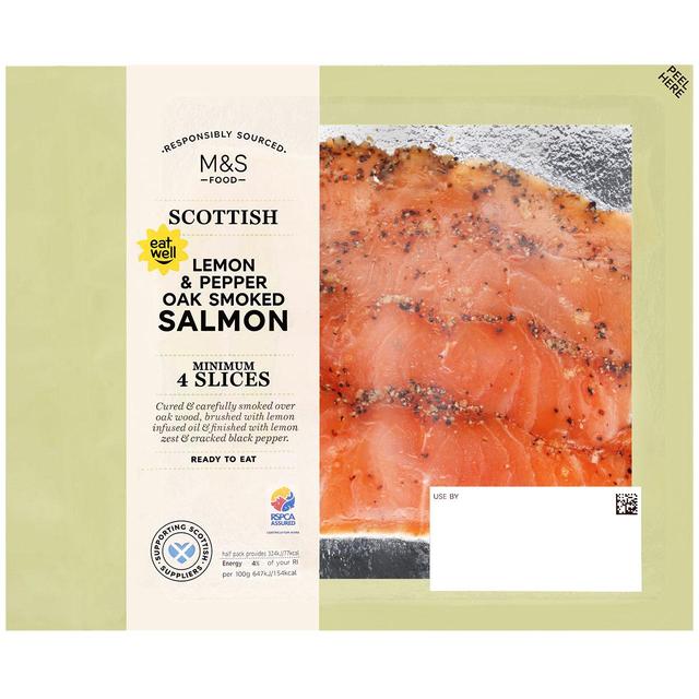 M&S Lemon & Pepper Oak Smoked Salmon