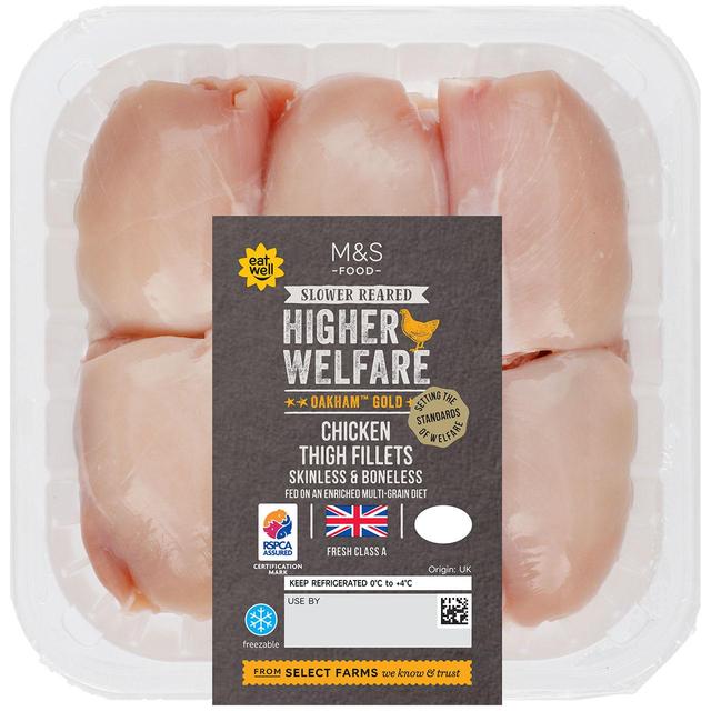 M&S Oakham Gold Chicken Thigh Fillets 500g