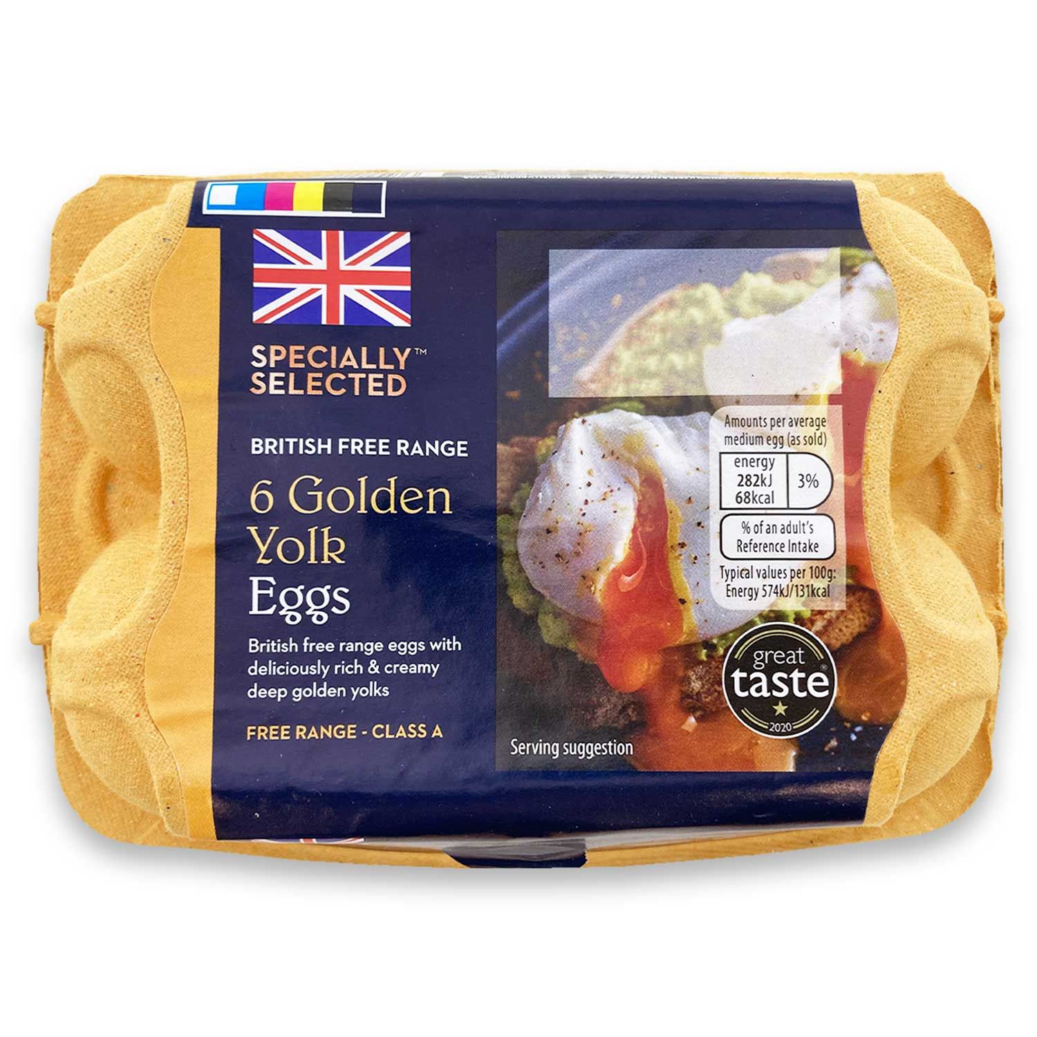 Specially Selected British Mixed Weight Golden Yolk Eggs 6 Pack