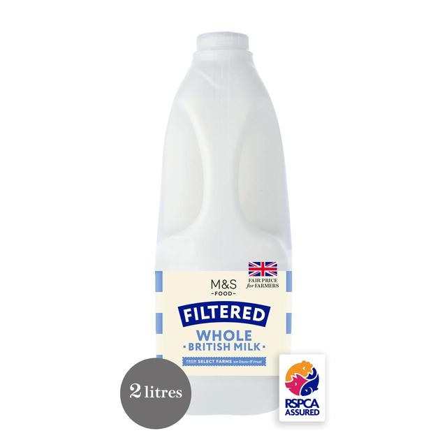 M&S Filtered Whole British Milk 2L