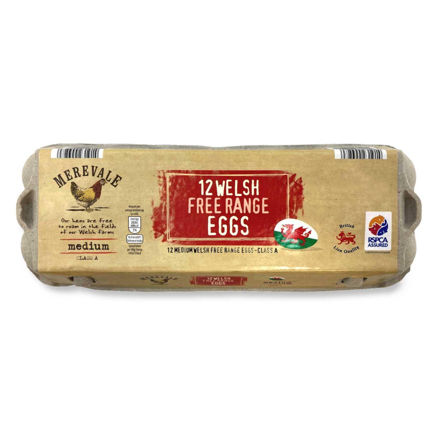 Merevale Large Scottish Free Range Eggs 12 Pack